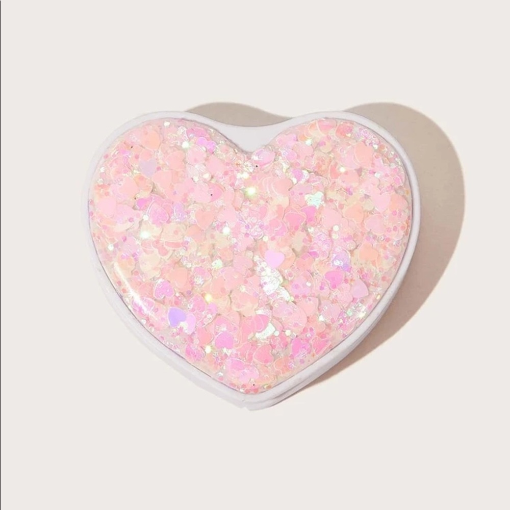 Glitter heart Collapsible phone finger holder - Picture 2 of 3